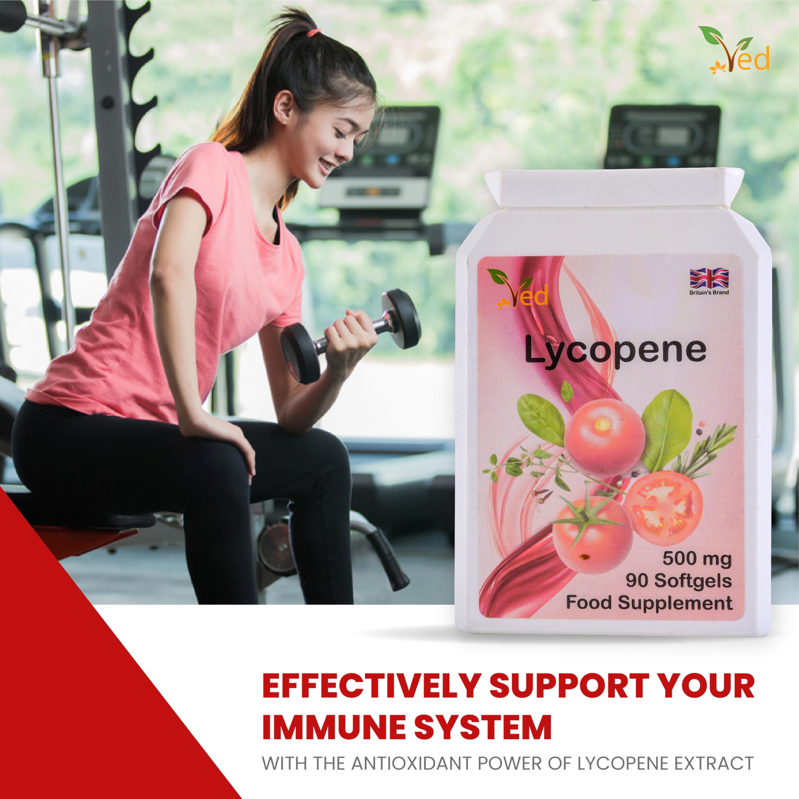 Ved Lycopène 500 mg — pack de deux pour une couverture de six mois.