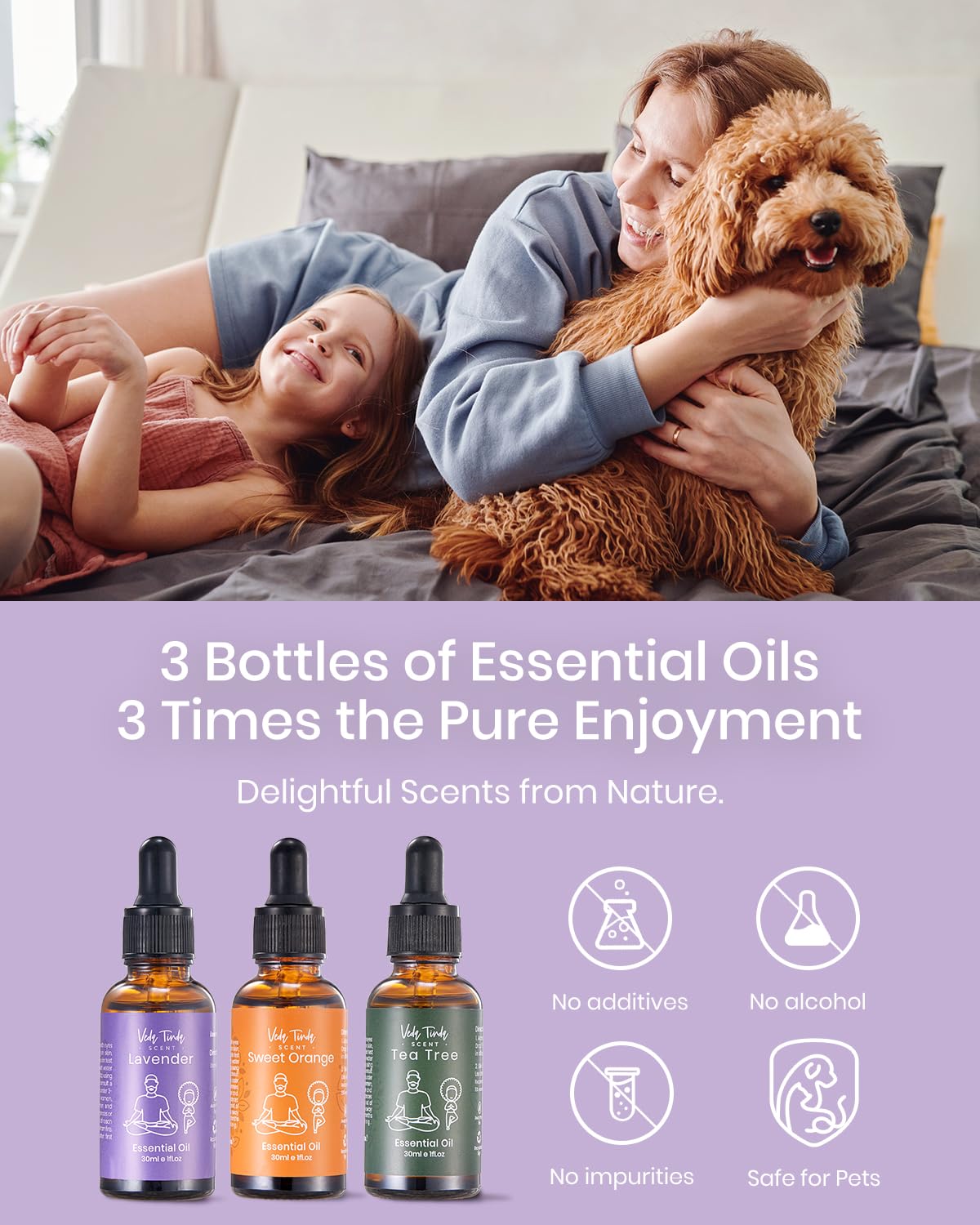 VTS Arbre à thé, bouteille — arôme frais pour spa maison et nettoyages.