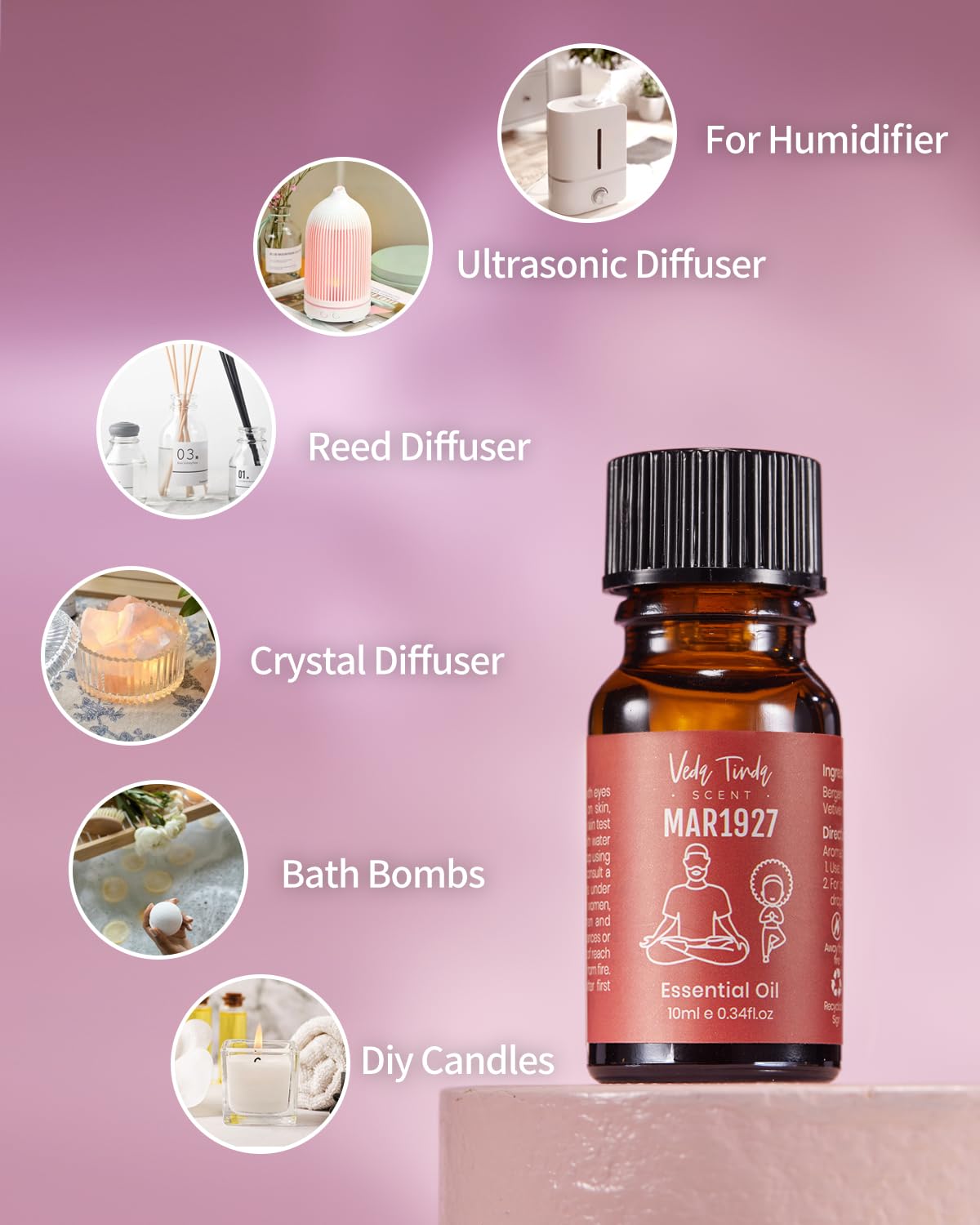 VEDA TINDA SCENT : huile hôtel-diffuseur collection 02 idéale pour soirées détente à domicile.