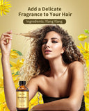 Parfum ylang-ylang après l'application de l'huile.
