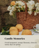 Bougie Veda Tinda Scent allumée pour une ambiance cosy.
