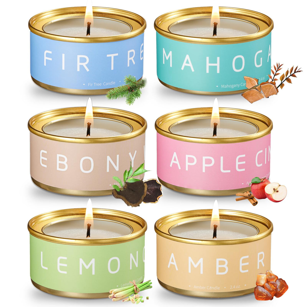 Bougie portable Veda Tinda Scent dans étui métallique, ambiance chaleureuse en déplacement.