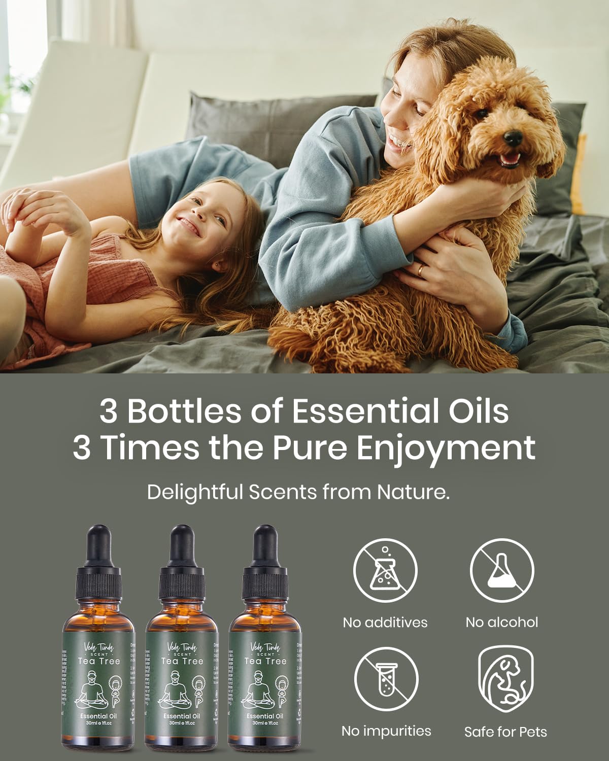 Diffuseur aromatique prêt à l'emploi avec huile arbre-a-the VTS.