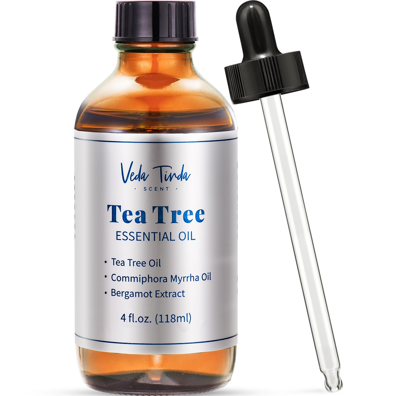 Huile arbre à thé VEDA TINDA SCENT en flacon pipette pour dosage précis et pratique