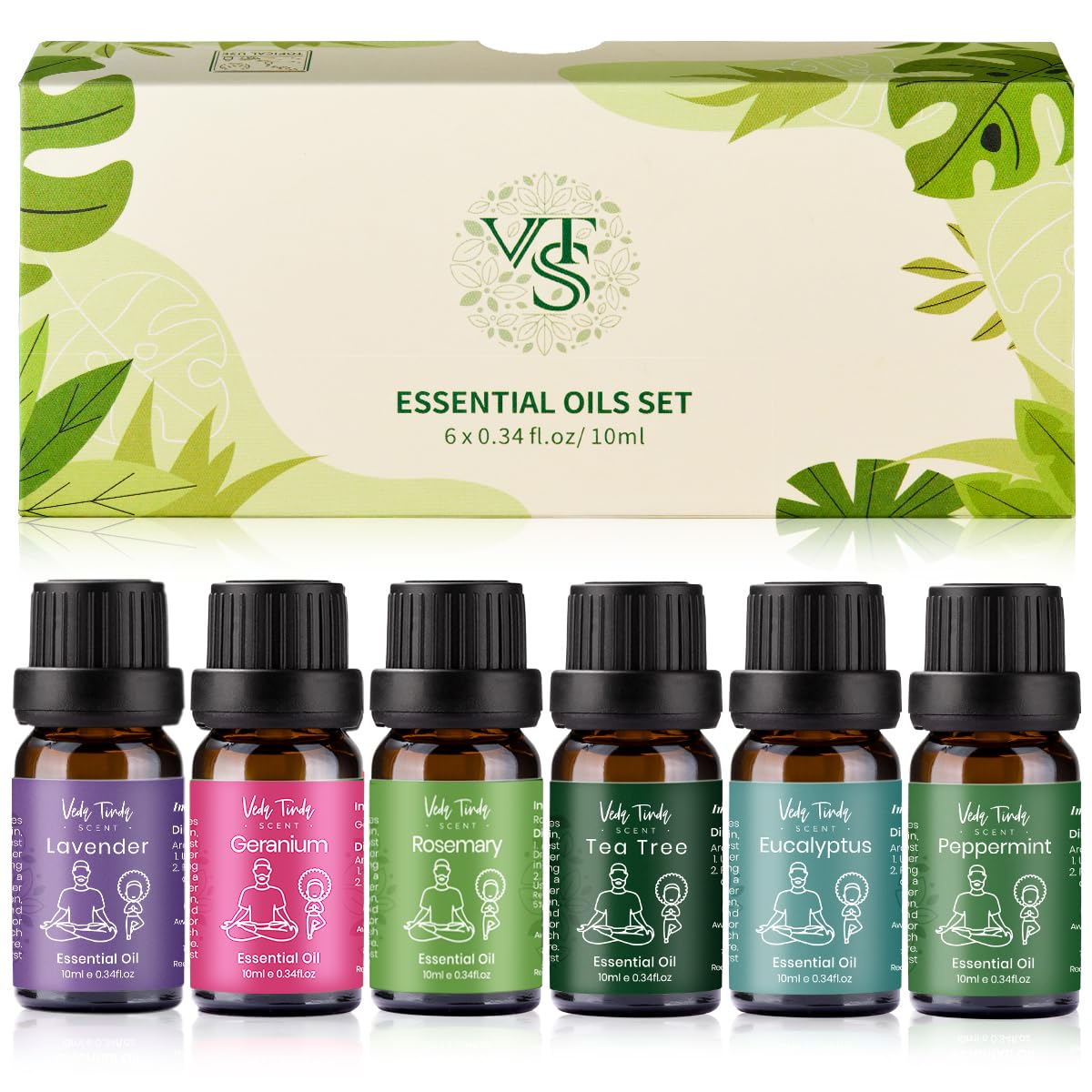 Huile essentielle lavande VEDA TINDA SCENT, bouteille prête à diffuser un arôme relaxant