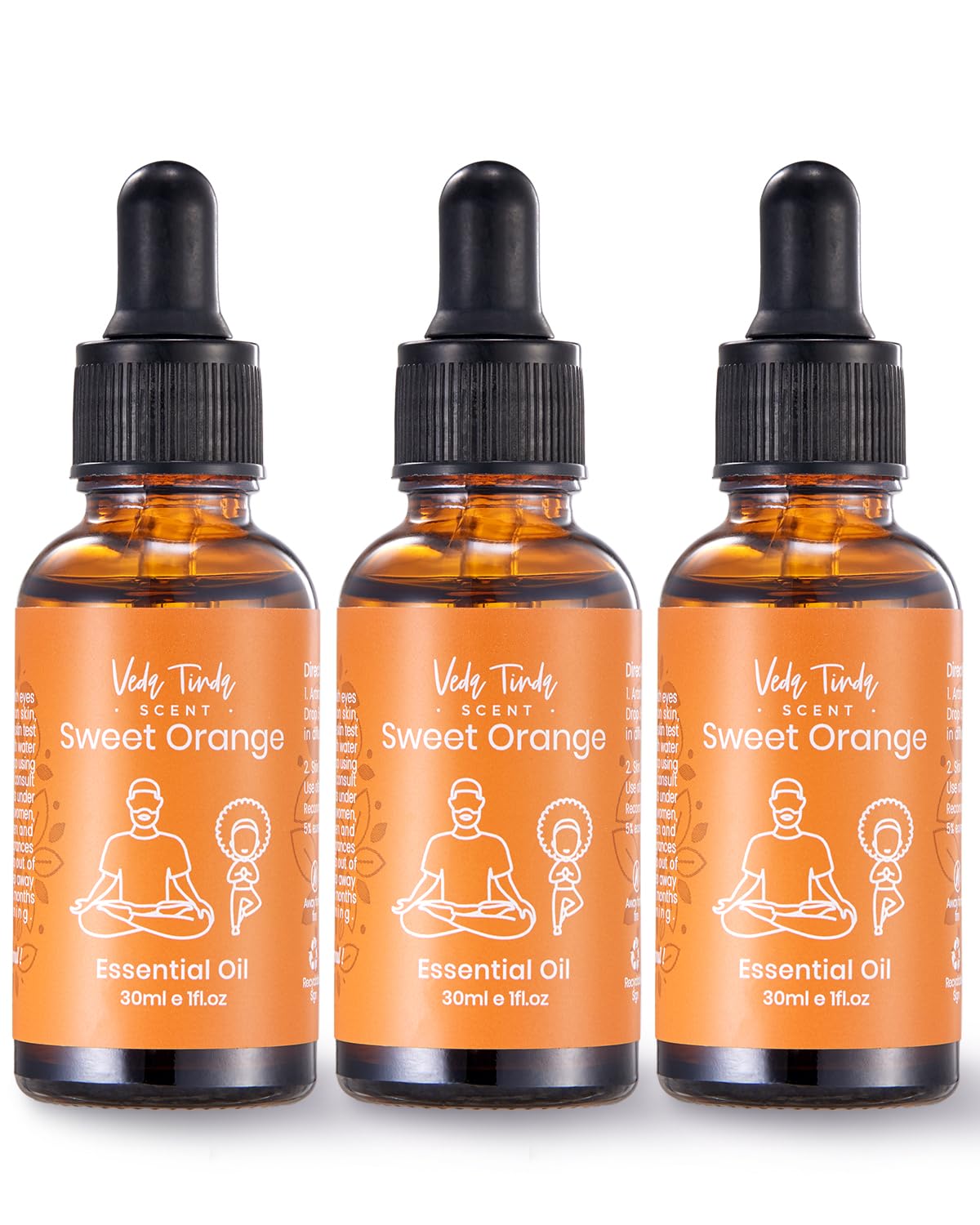 Veda Tinda Scent – huile essentielle orange douce dans une bouteille prête à diffuser