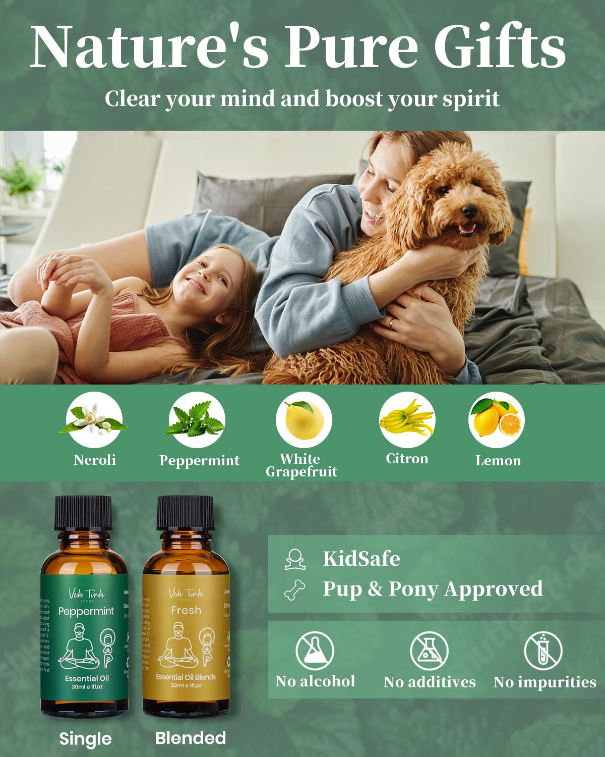 Veda Tinda Scent huile Mélange Frais 30 ml pour ambiance revitalisante