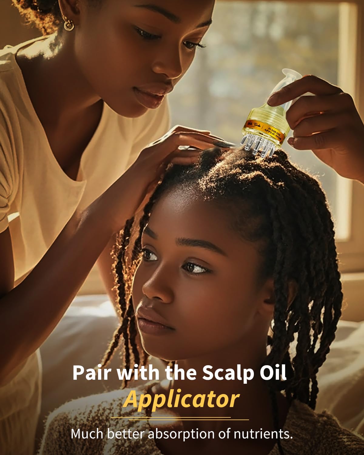 Soin spa à domicile pour cheveux avec VEDA TINDA SCENT.