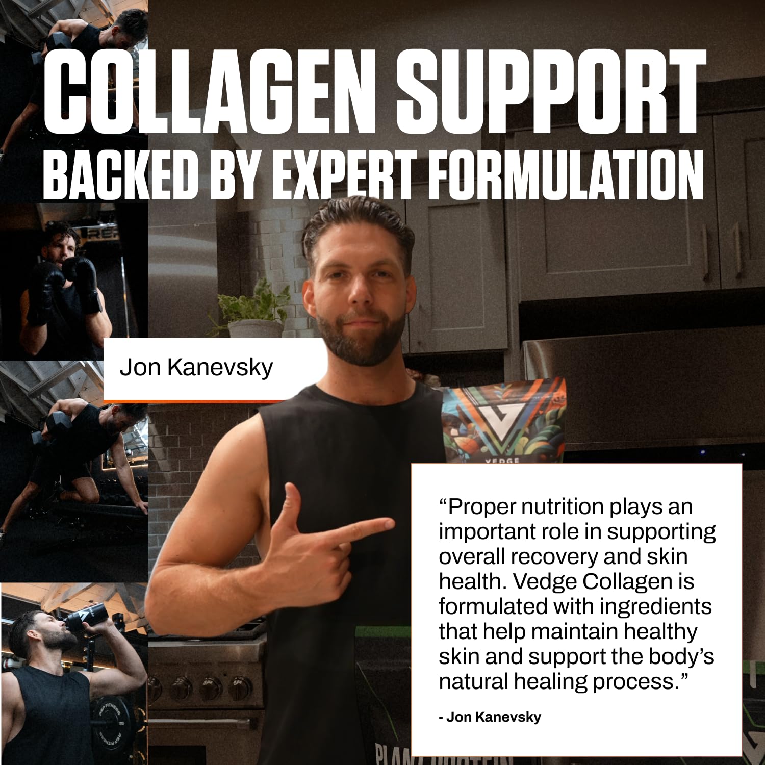 vedge collagene vegan sans cruauté ni additifs pour une routine propre.