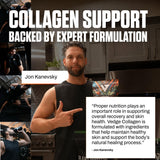 vedge collagene vegan sans cruauté ni additifs pour une routine propre.