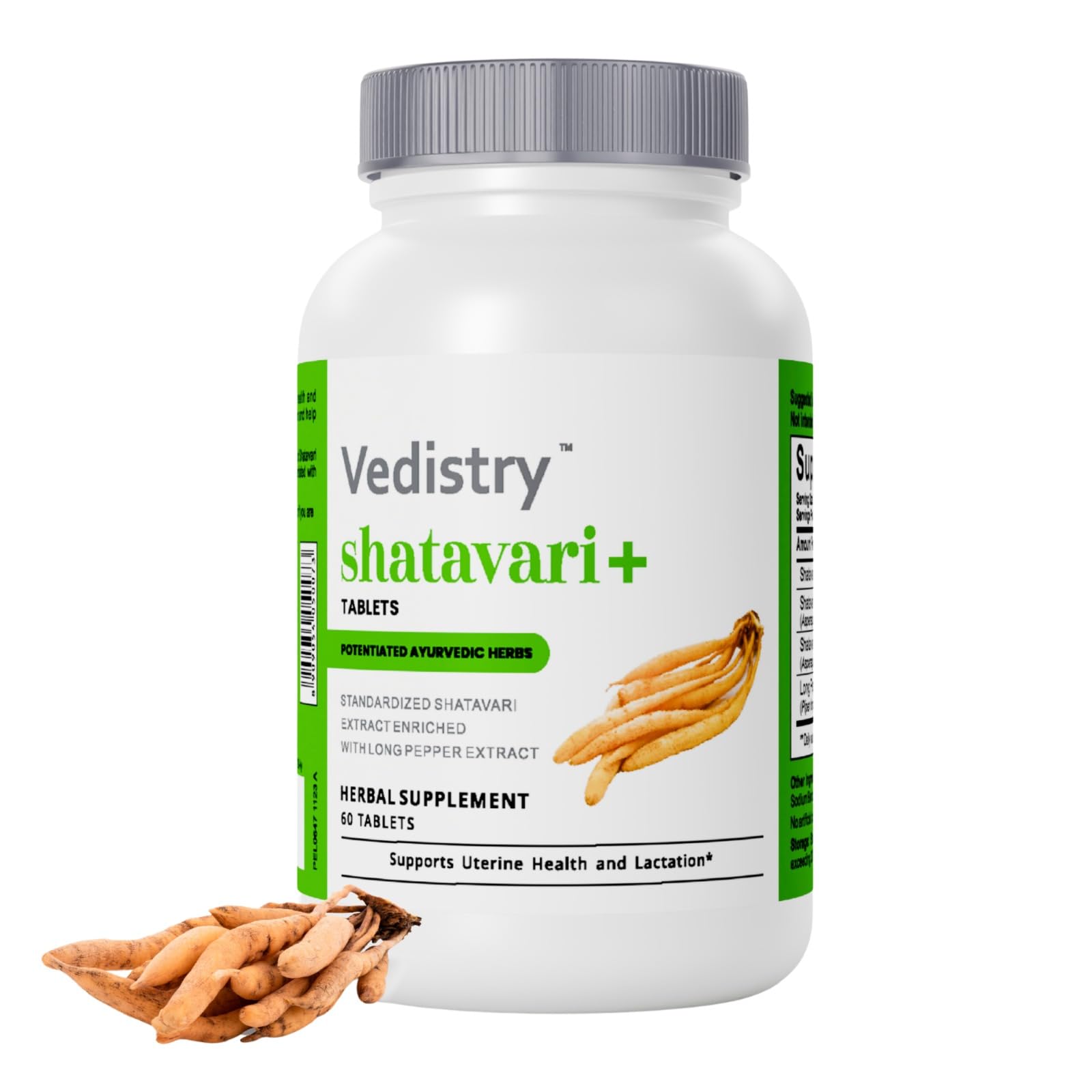 Vedistry Shatavari+ Capsules: équilibre hormonal et bien-être féminin en boîte.