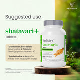 Vedistry Shatavari+ Formule vegan sans gluten et sans allergènes.