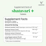 Vedistry Shatavari+ Piperine améliore biodisponibilité des plantes.