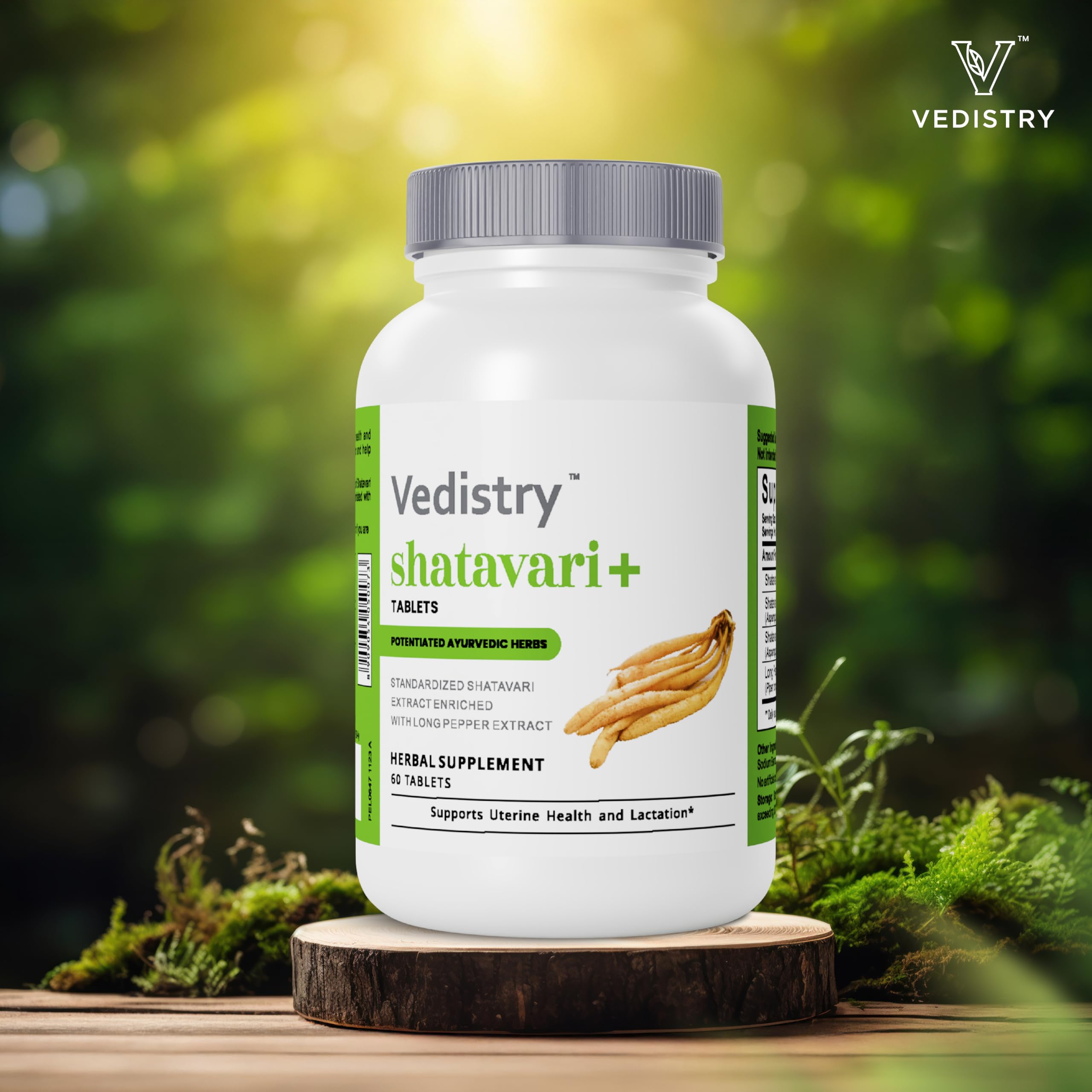 Vedistry Shatavari+ Santé reproductive et équilibre du cycle.