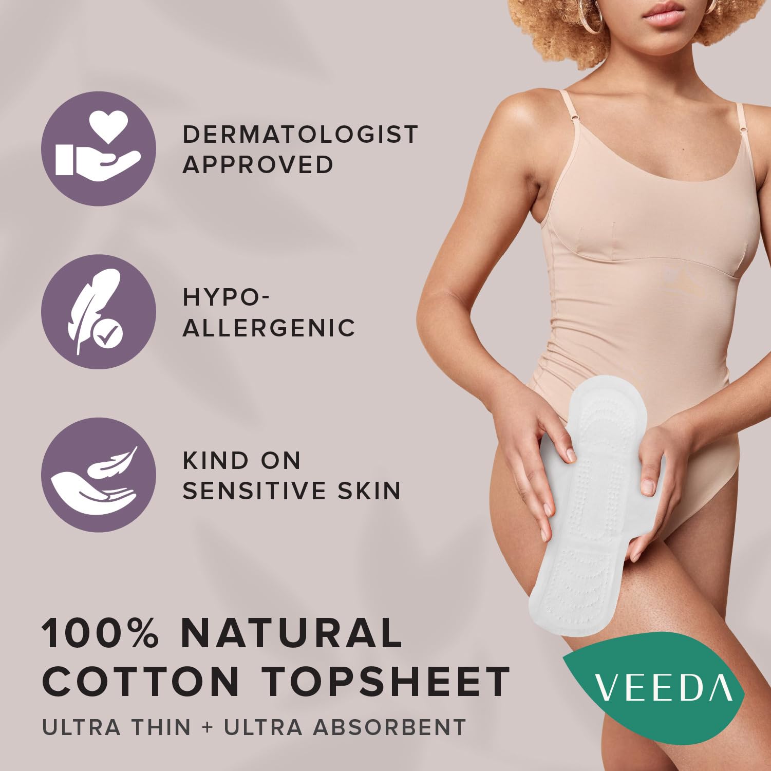 Veeda sans parfum, douceur et confort nocturne.