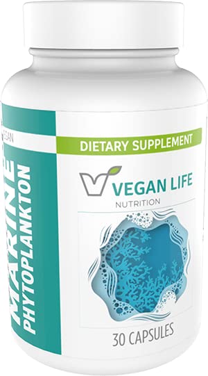 Vegan Life Nutrition Phytoplancton Marin — capsules, soutien énergétique potentiel.