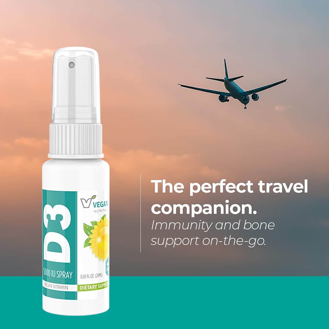 Vegan Life Nutrition Vitamine D3 5000 UI spray, format portable idéal en voyage