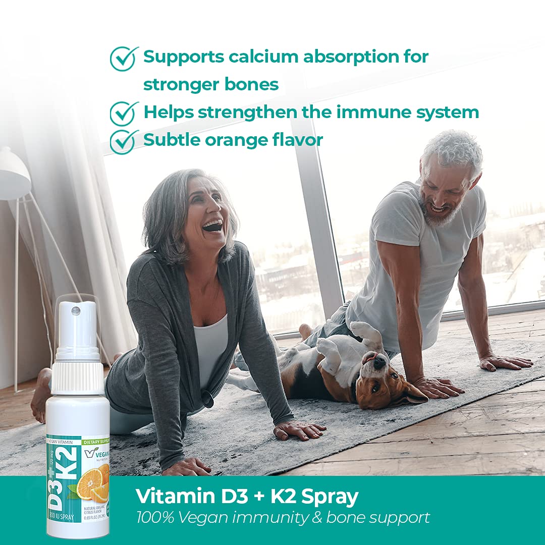 Vegan Life Nutrition pulvérisation D3-K2 en bouche, option pratique.
