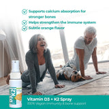 Vegan Life Nutrition pulvérisation D3-K2 en bouche, option pratique.