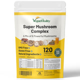 Vegan Vitality Multi Champignons – bouteille et gélules, favorise la concentration.