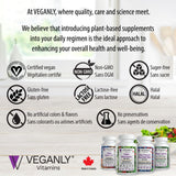 Veganly Vitamins comprimés faciles à avaler, dose journalière unique.