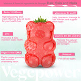 VEGEPOWER Biotin Gummies vegan, sans gélatine et sans OGM.
