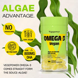 VEGEPPOWER DHA algue – gélules 800 mg, prise quotidienne facile