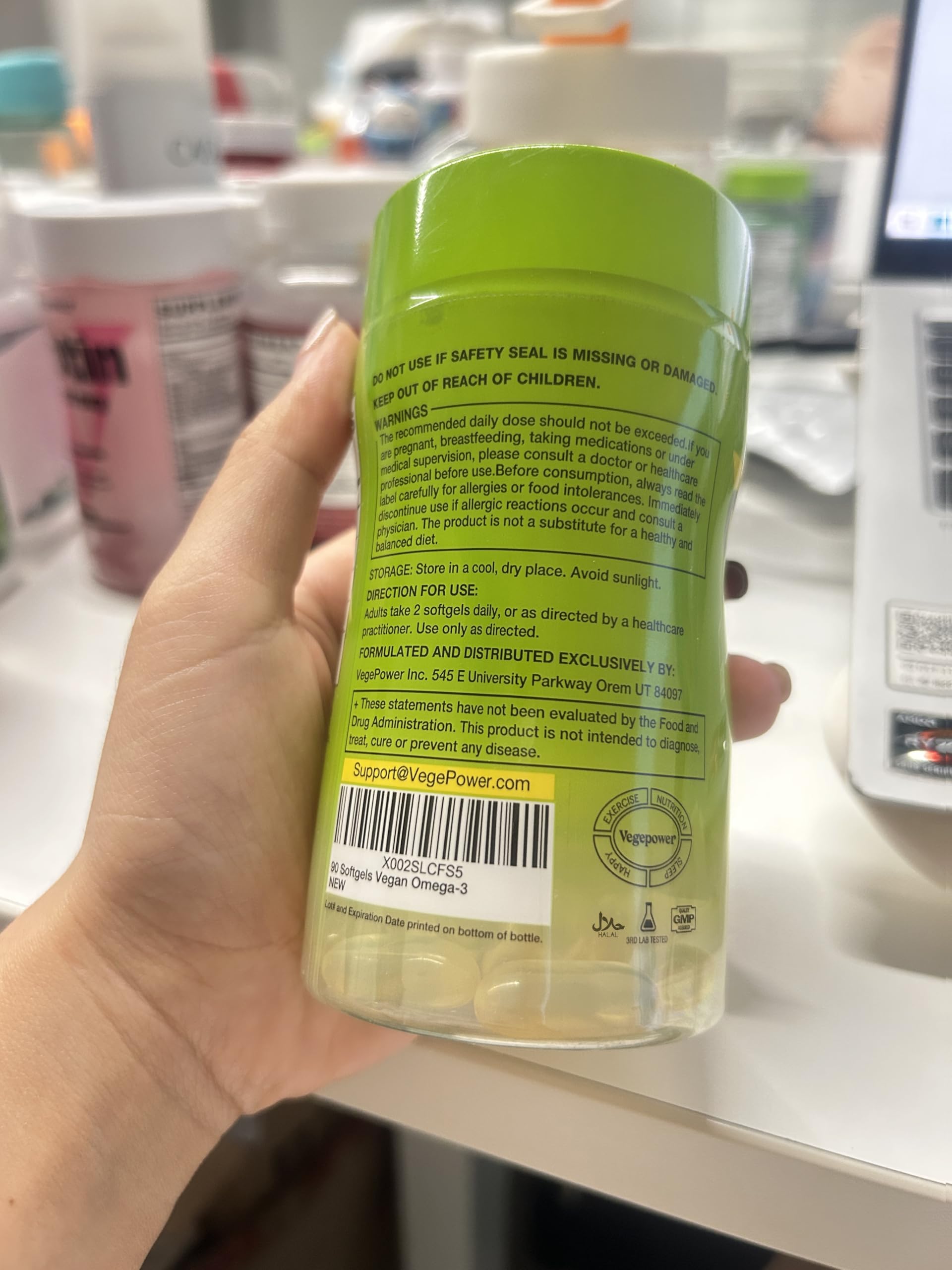 VEGEPPOWER DHA algue – deux boîtes empilées, pratique et économique