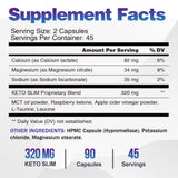VEGEPOWER Keto – Tableau des ingrédients naturels.
