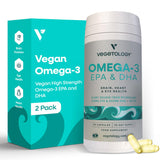 VEGETOLOGY Omega-3 en bouteille, source d’algues pour cerveau et cœur.