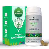 VEGETOLOGY MultiVit – bouteille de vitamines véganes pour l'énergie quotidienne.