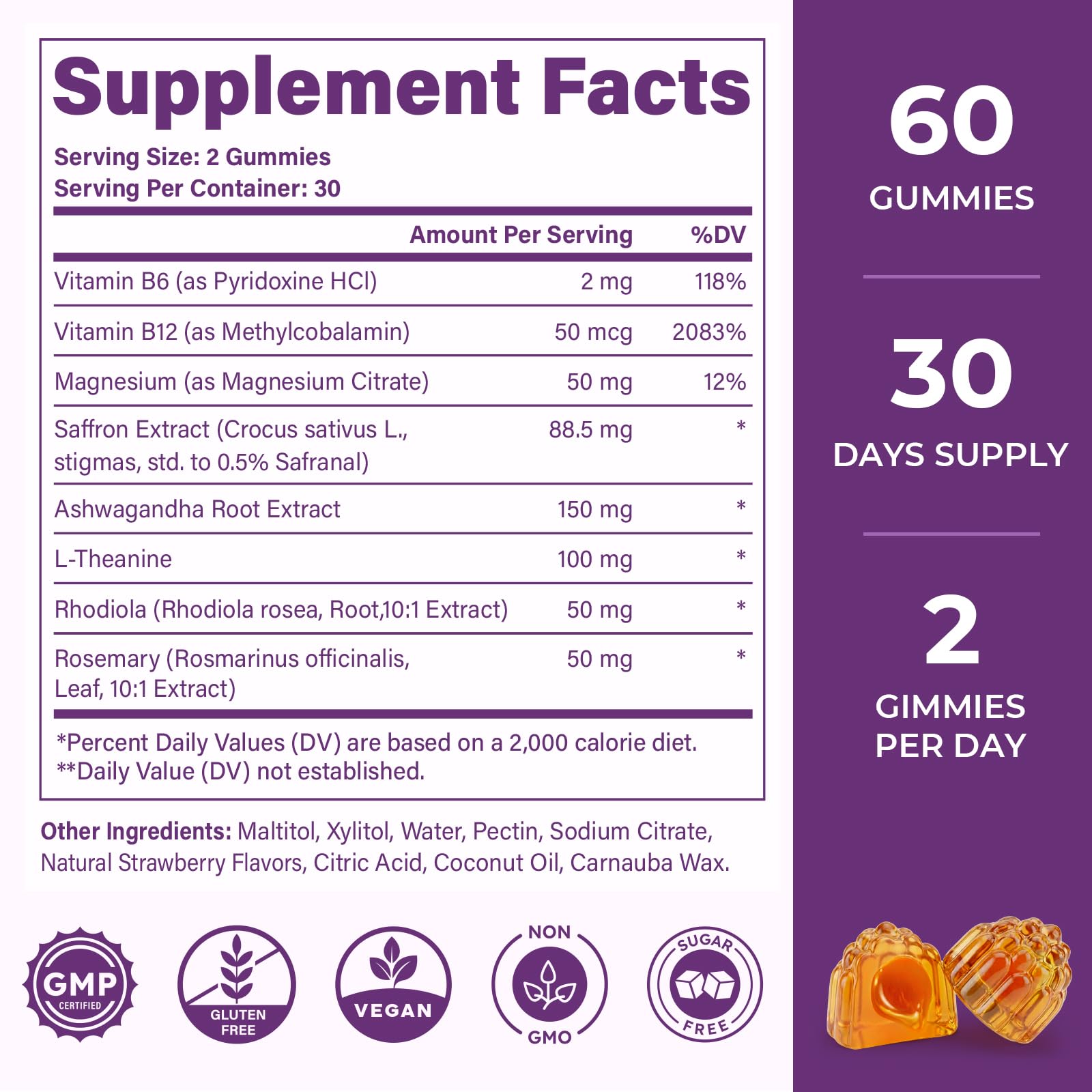VEGETUSMAX Gommes Vitamine B6 : soutien métabolique et énergie légère.