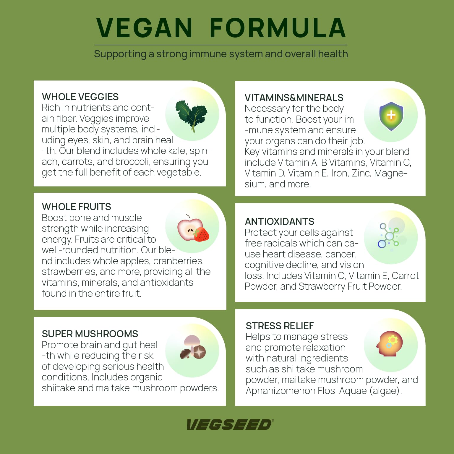 Vegseed Immunity Greens Powder – smoothie vert, boisson nutritive après une activité