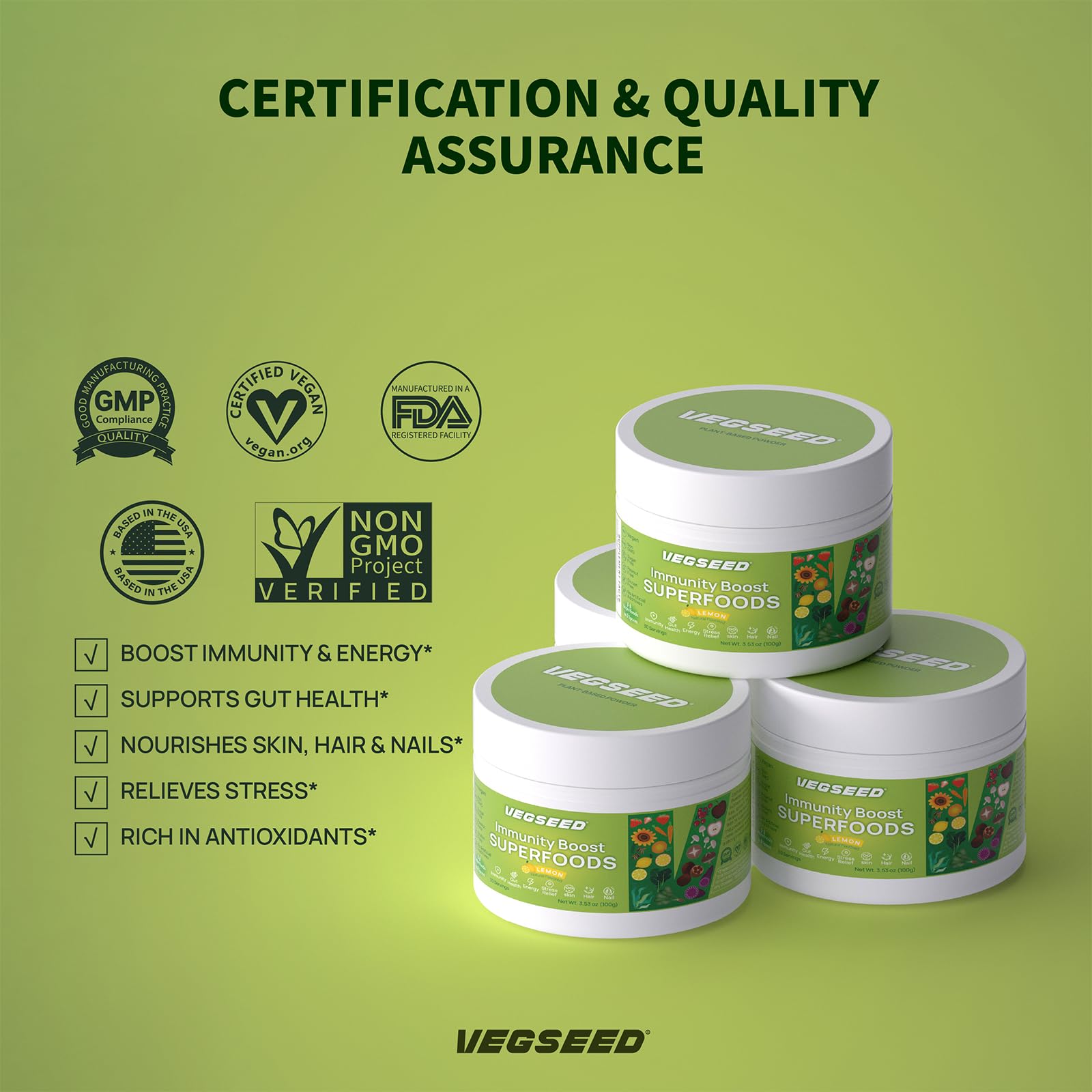 Vegseed Immunity Greens Powder – utilisation quotidienne, complément pratique