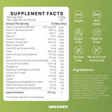 Vegseed Immunity Greens Powder – verre d’eau, mélange facile à intégrer au quotidien