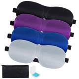 VEKDA Masque yeux ensemble quatre masques: étui et bouchons pour sommeil confortable.