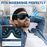 VEKDA Masque yeux design 3D: espace libre et repos sans pression.