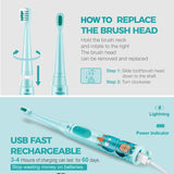 Minuteur 2 minutes intégré à la brosse Vekkia pour un brossage complet.