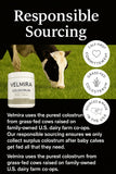 Velmira Colostrum en poudre, contrôle qualité strict garantissant pureté.
