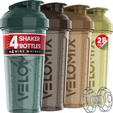 VELOMIX Bouteille shaker 28 oz avec bouchon anti-fuite, pratique en déplacement.