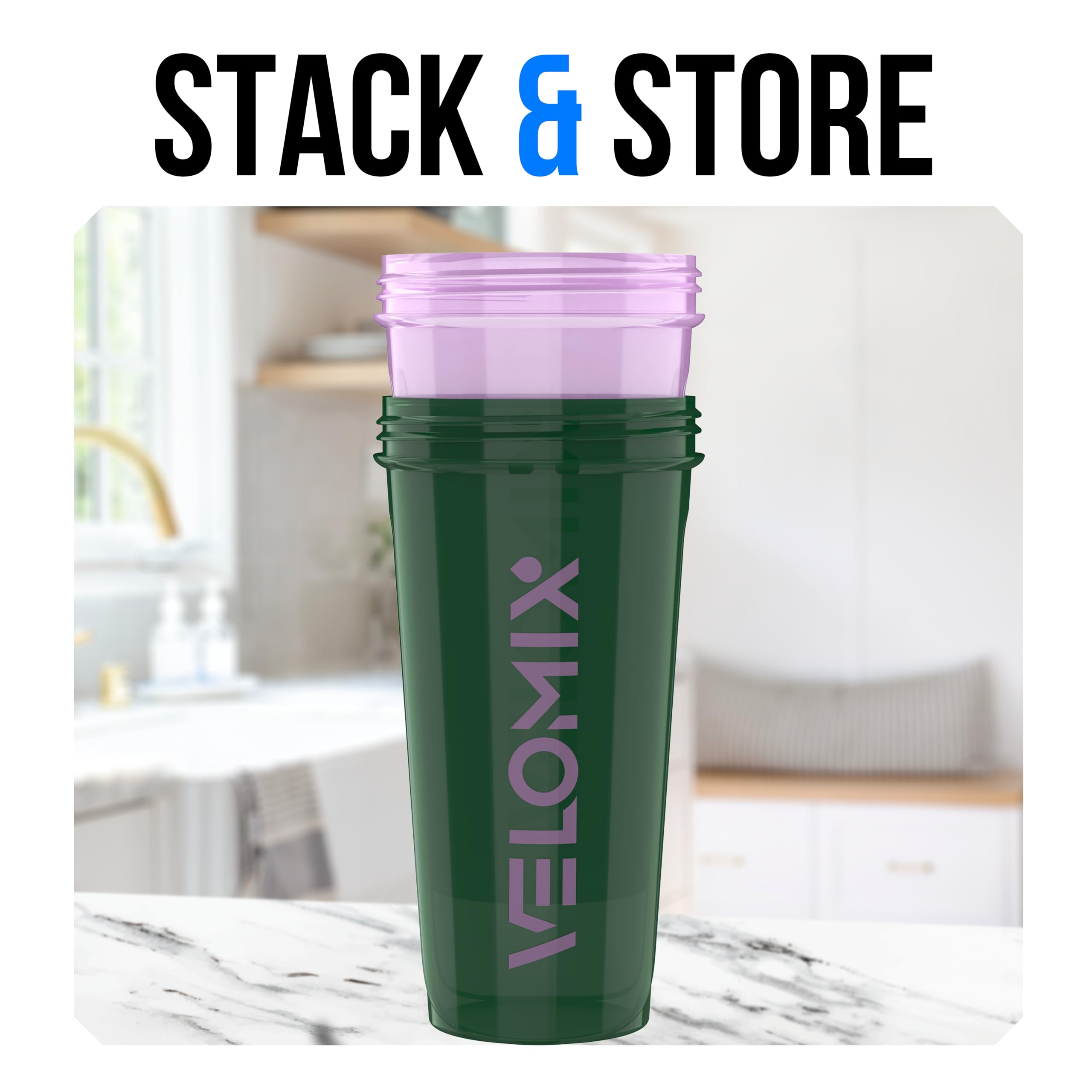 VELOMIX bouteille shaker 28oz cap étanche pour transport sans fuite
