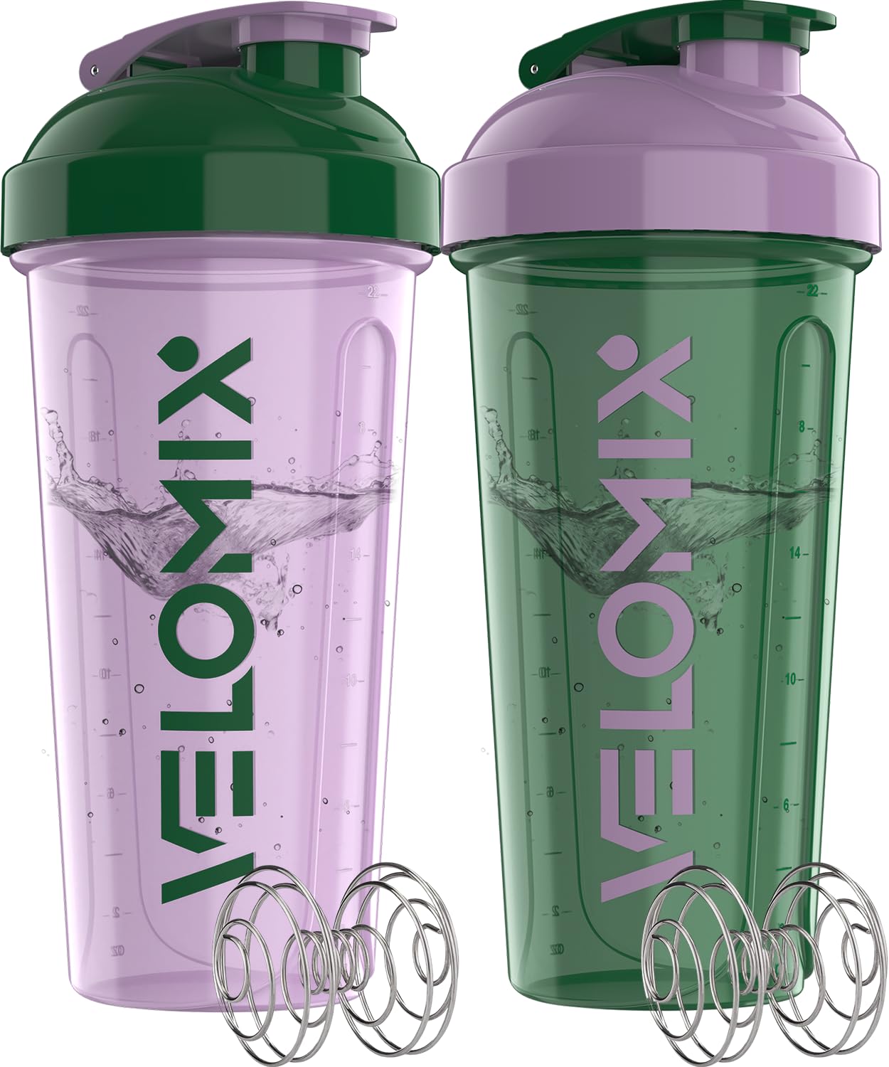 VELOMIX bouteille shaker 28oz ensemble fleurs rose étanche et facile à nettoyer