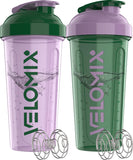 VELOMIX bouteille shaker 28oz ensemble fleurs rose étanche et facile à nettoyer