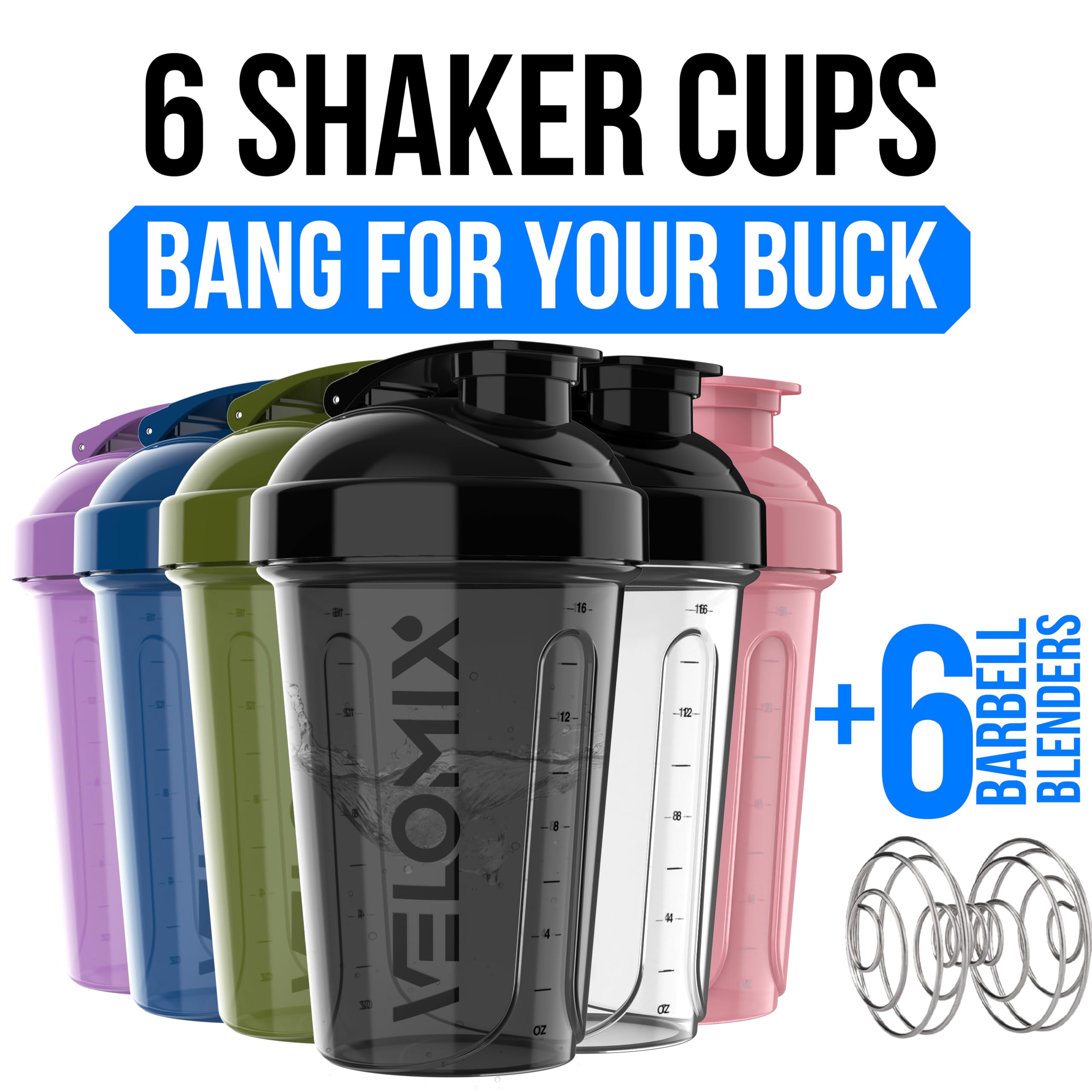 VELOMIX Shaker avec balle mélangeuse en acier pour mélange lisse