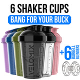 VELOMIX Shaker avec balle mélangeuse en acier pour mélange lisse