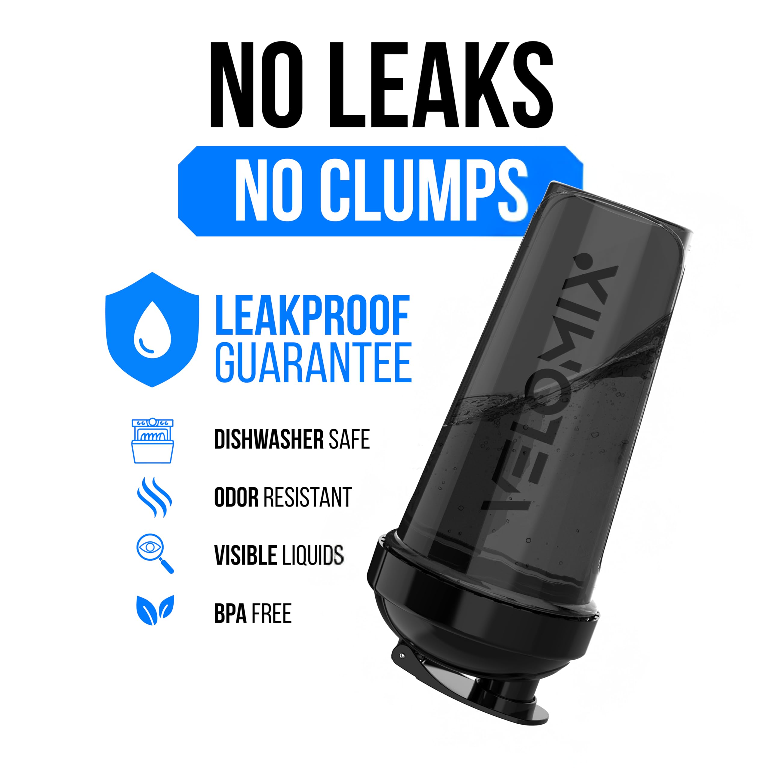 Shaker VELOMIX compatible lave-vaisselle pour un nettoyage rapide.