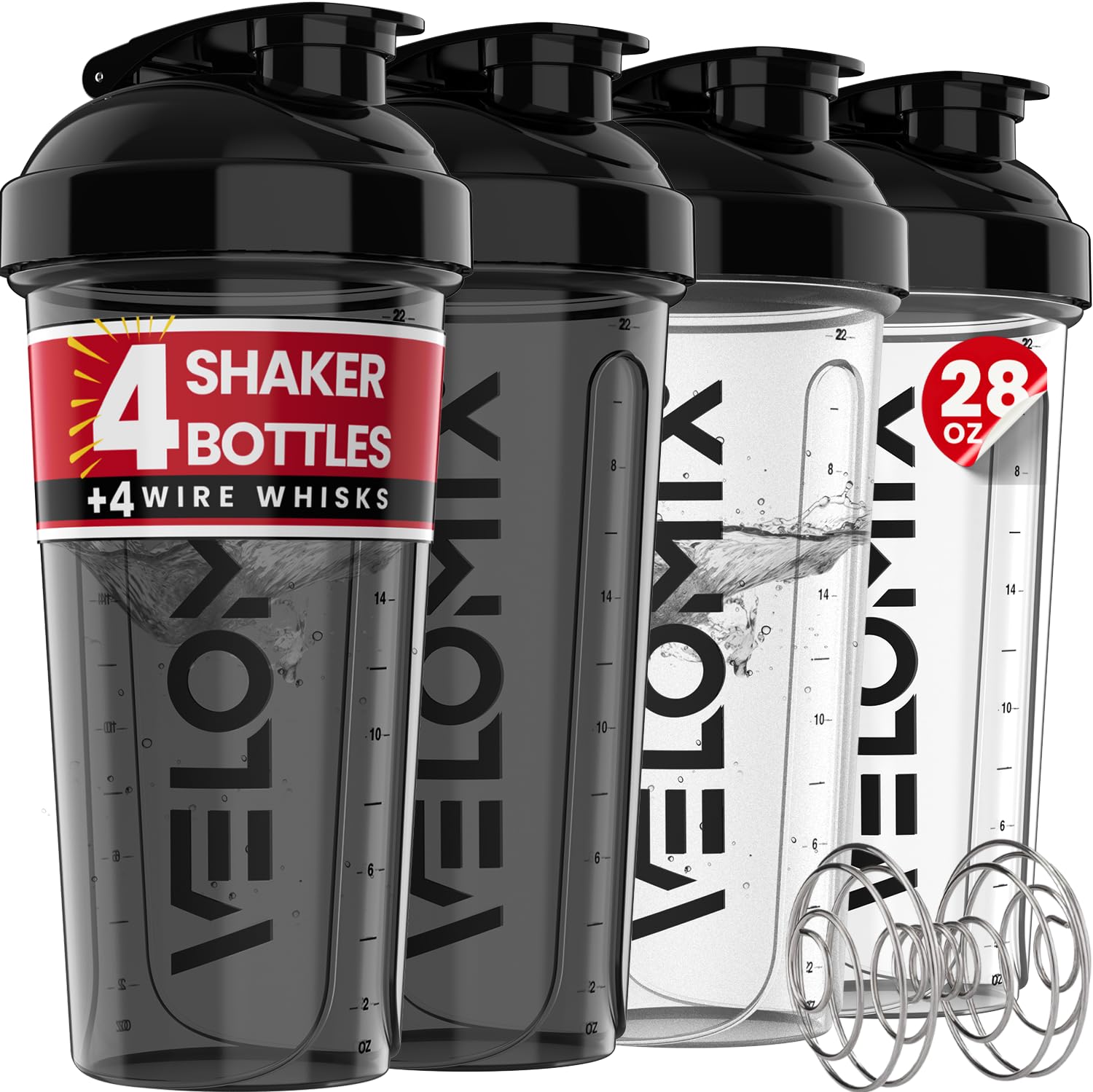 VELOMIX Bouteille Shaker versement étanche utile en déplacement pour shakes sans fuite.