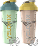 Velomix bouteilles mélangeuses 28oz, pratique et robuste pour deux portions.