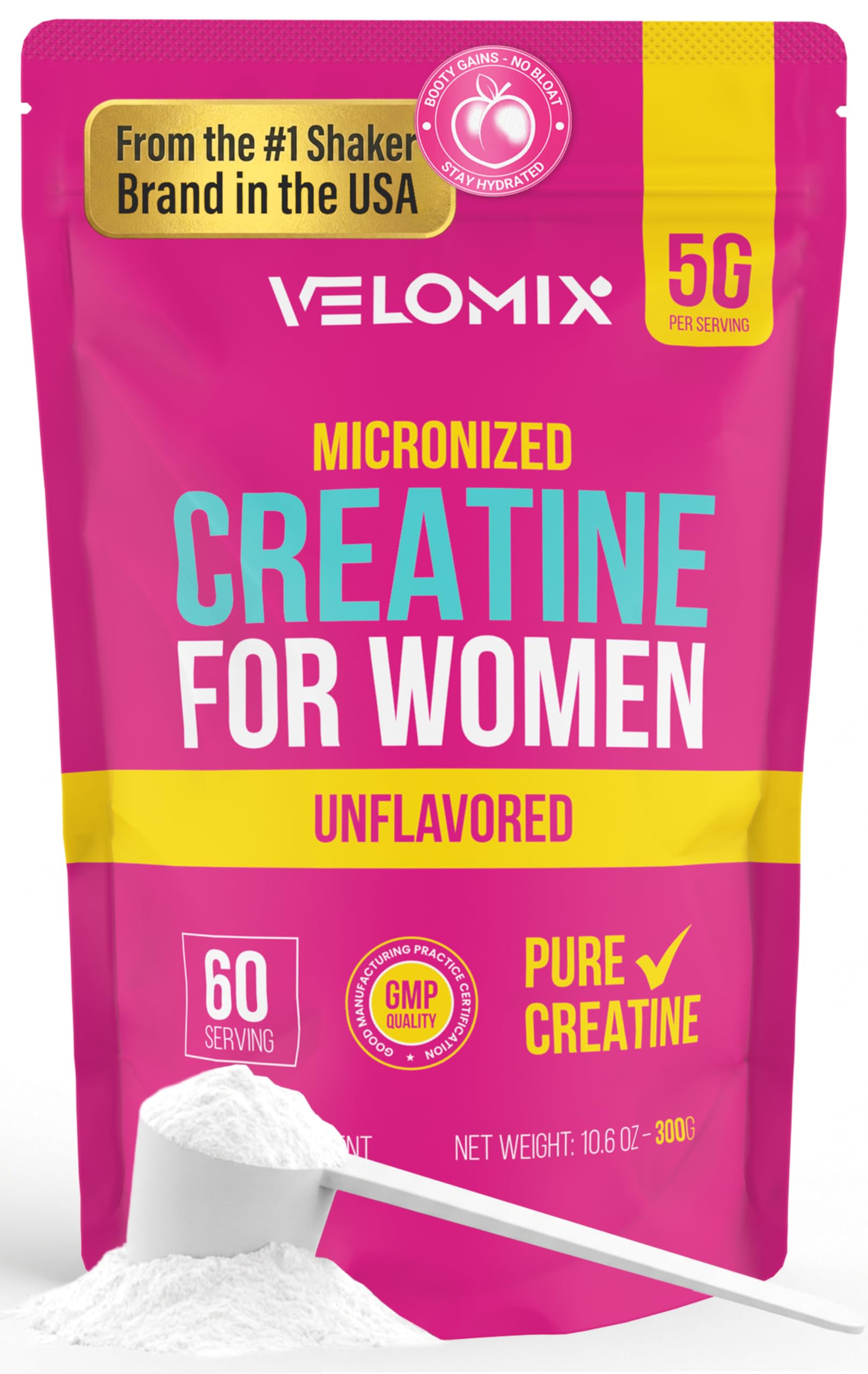 VELOMIX Créatine pour femmes – poudre pure pour énergie musculaire durable