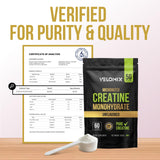 Créatine mono-hydrate pure VELOMIX, sans additifs ni sucre.